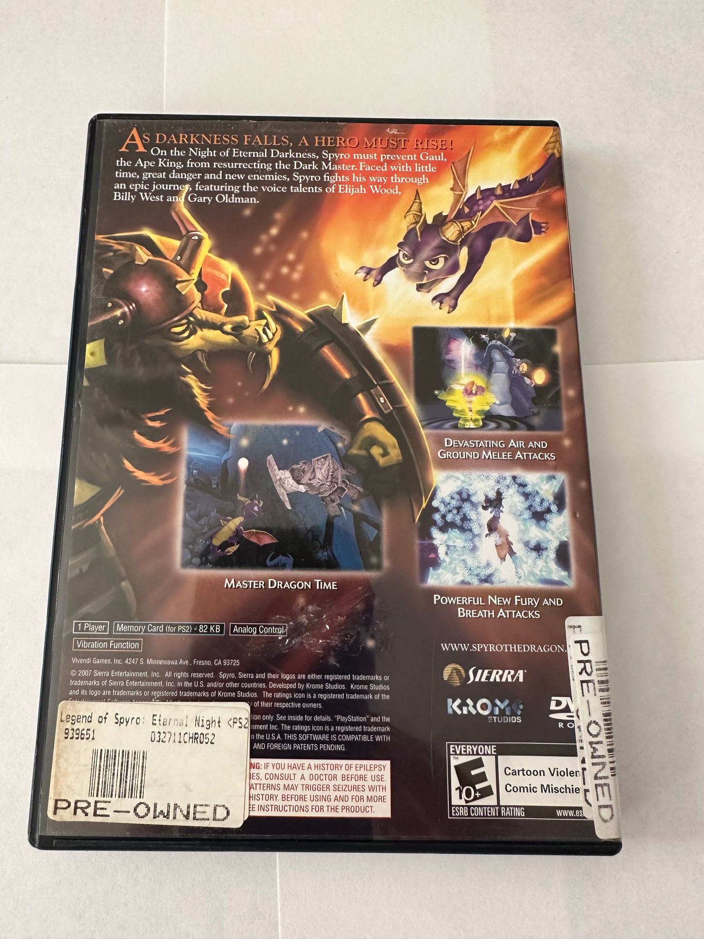 Spyro the eternal night for the PlayStation 2