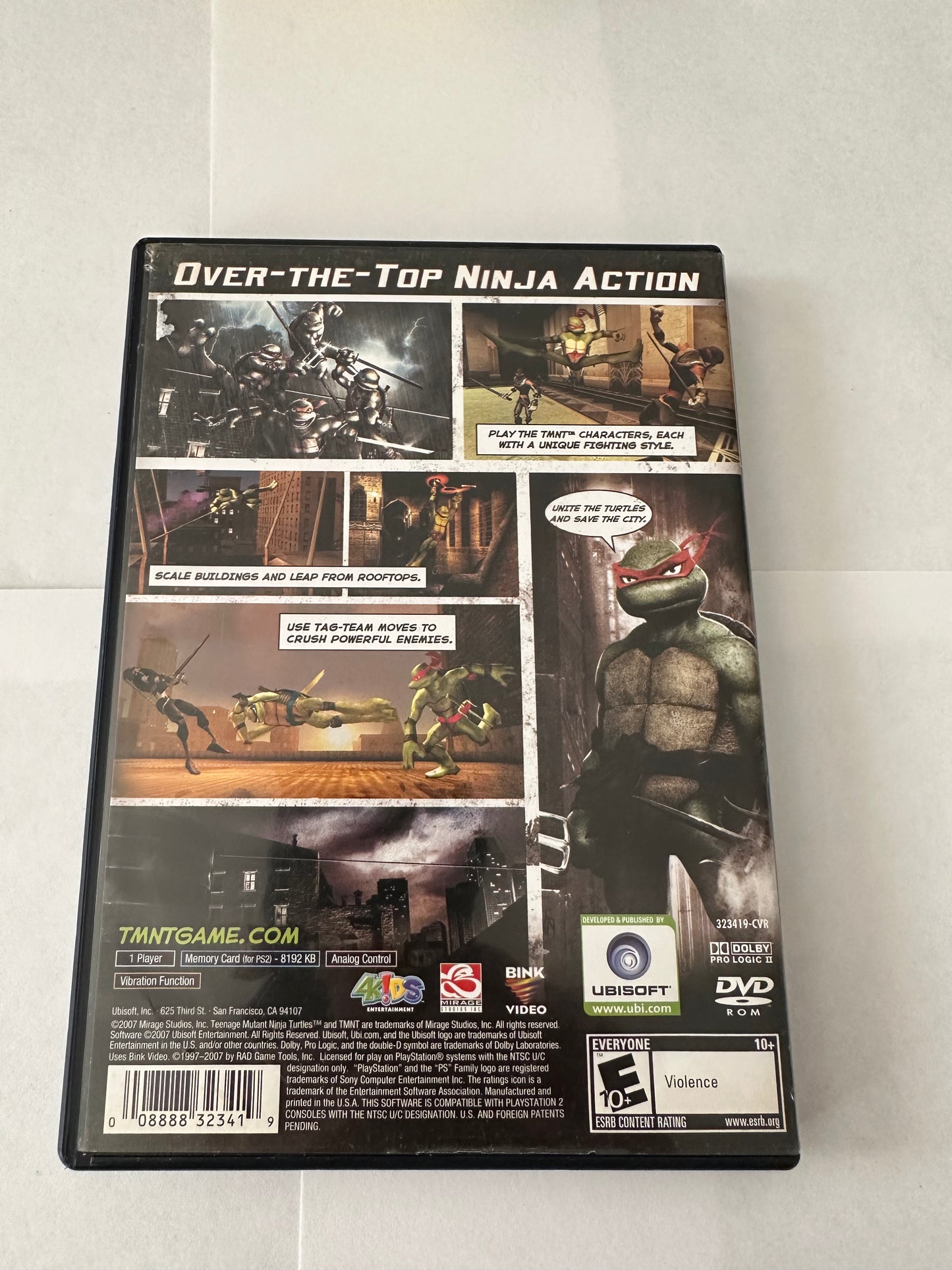 TMNT teenage mutant ninja turtles for the PlayStation 2