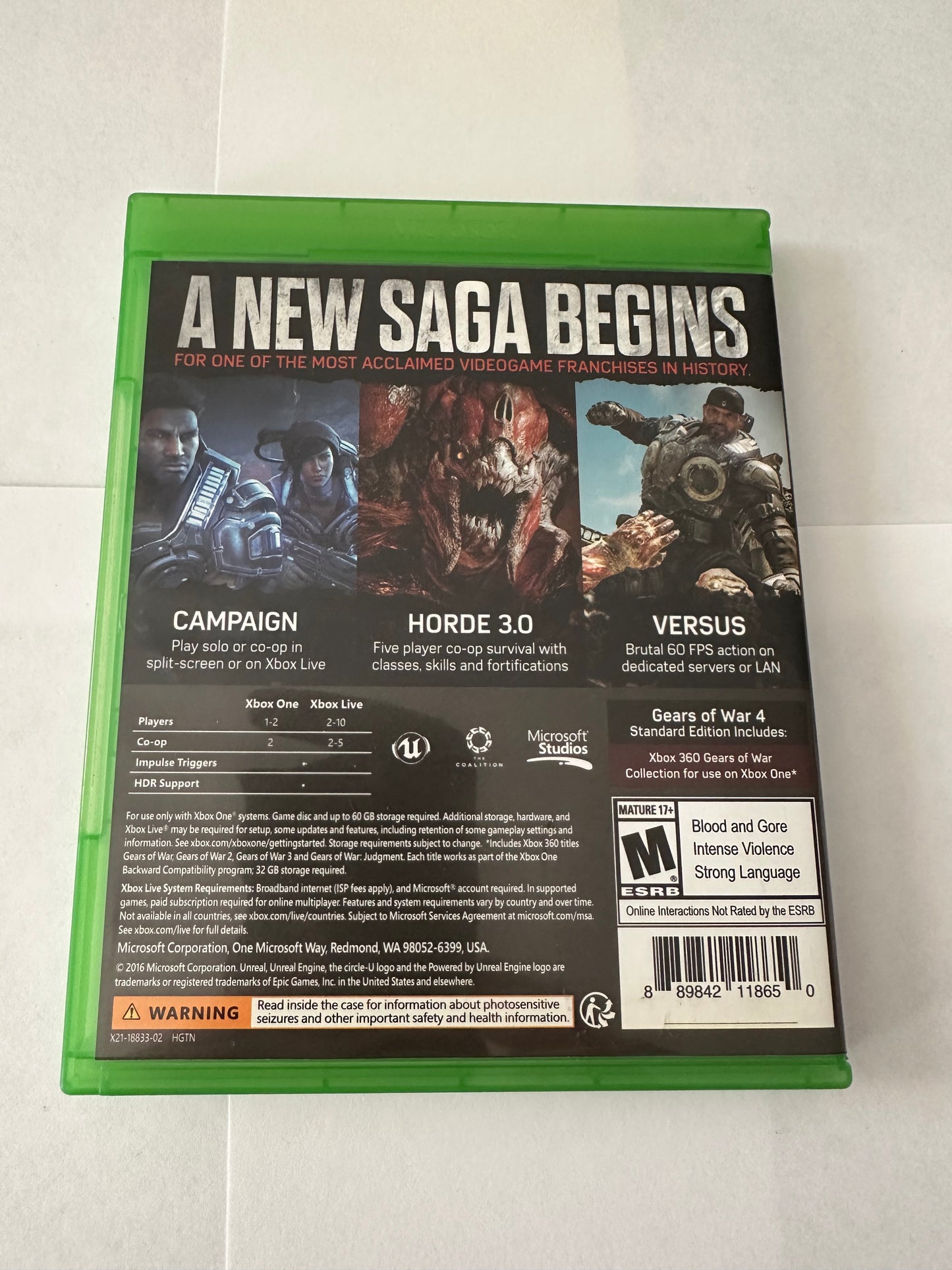Gears of war 4 for the Xbox one