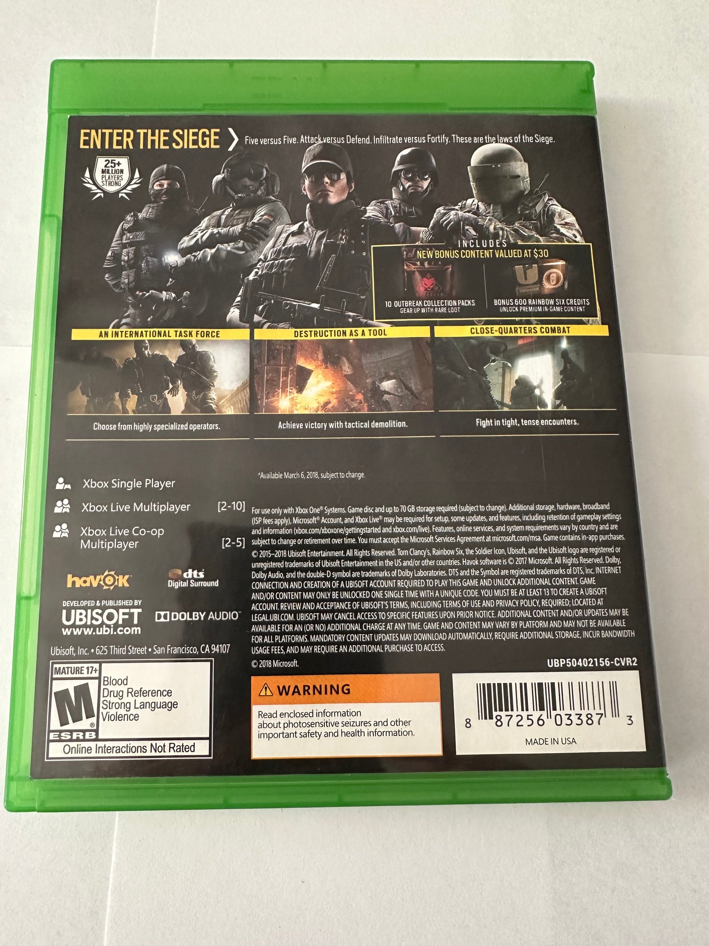 Rainbow siege advanced edition for the Xbox one