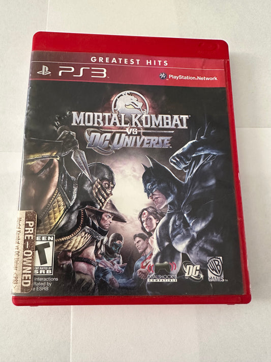 Mortal kombat vd DC universe for the PlayStation 3
