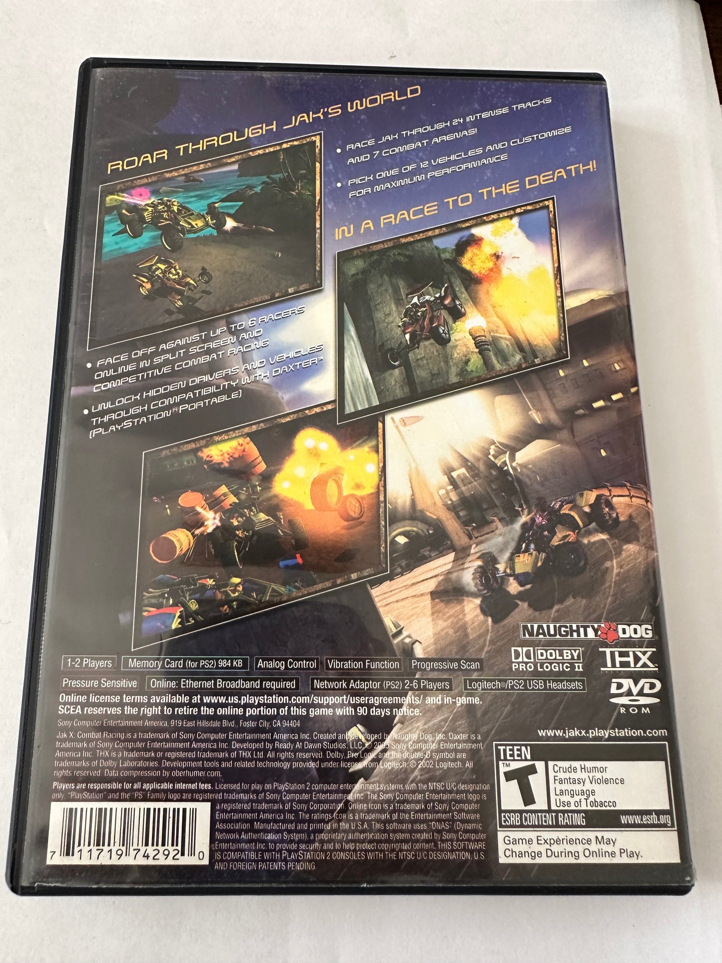 Jak X combat racing for the PlayStation 2