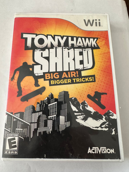Tony Hawk shred big air for the Wii. Missing manual.