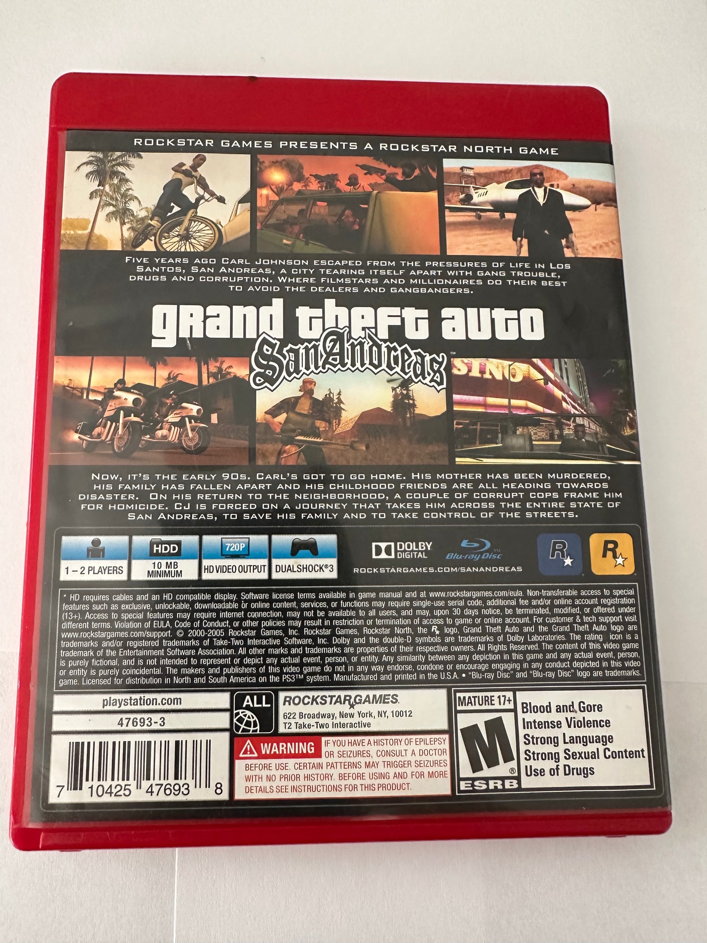 Grand theft auto San Andreas for the PS3. Missing manual
