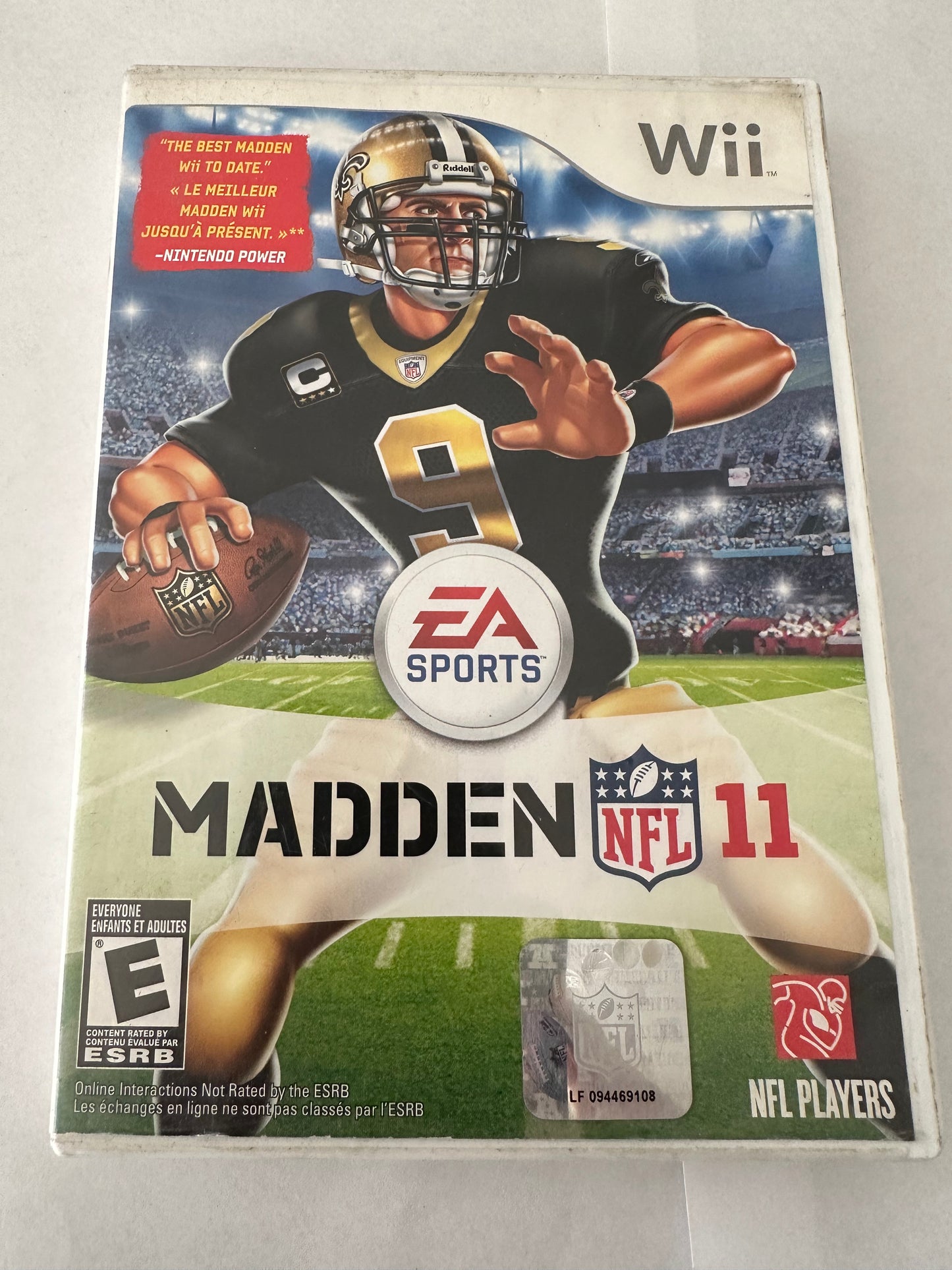 Madden NFL 11 for the Wii. No manual
