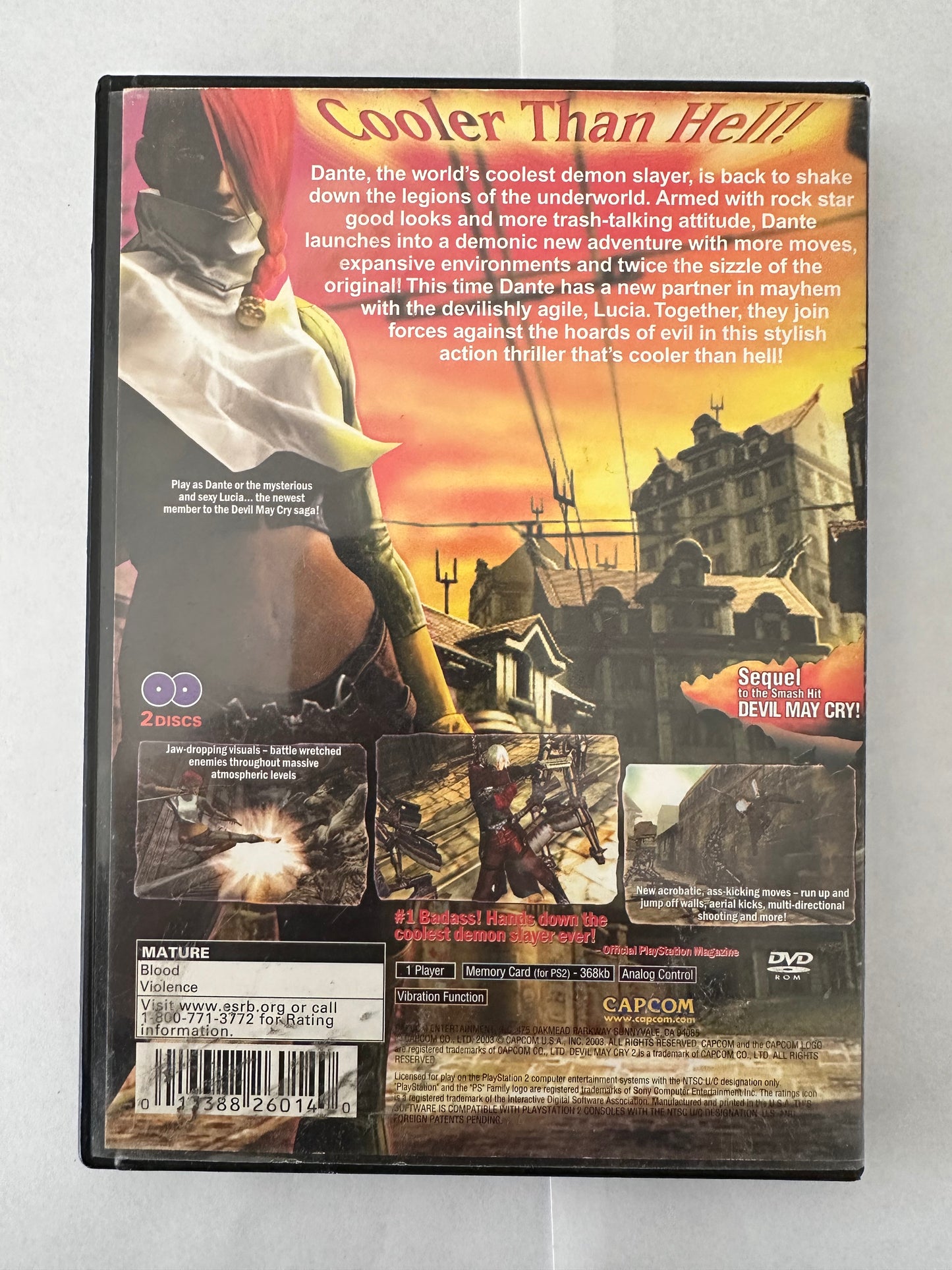Devil May Cry 2 for the PS2. Missing manual.