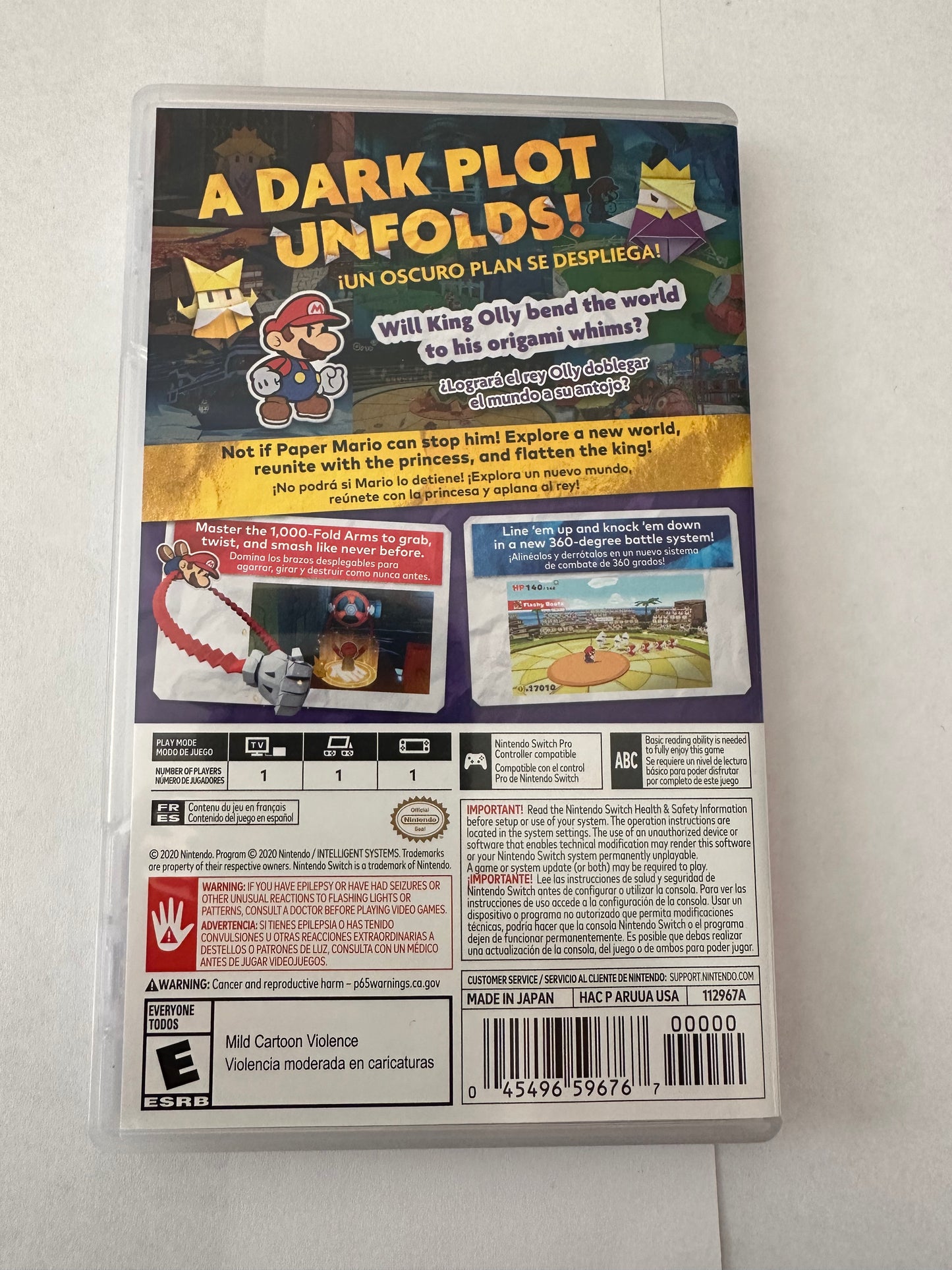Paper Mario the origami king for the Nintendo Switch