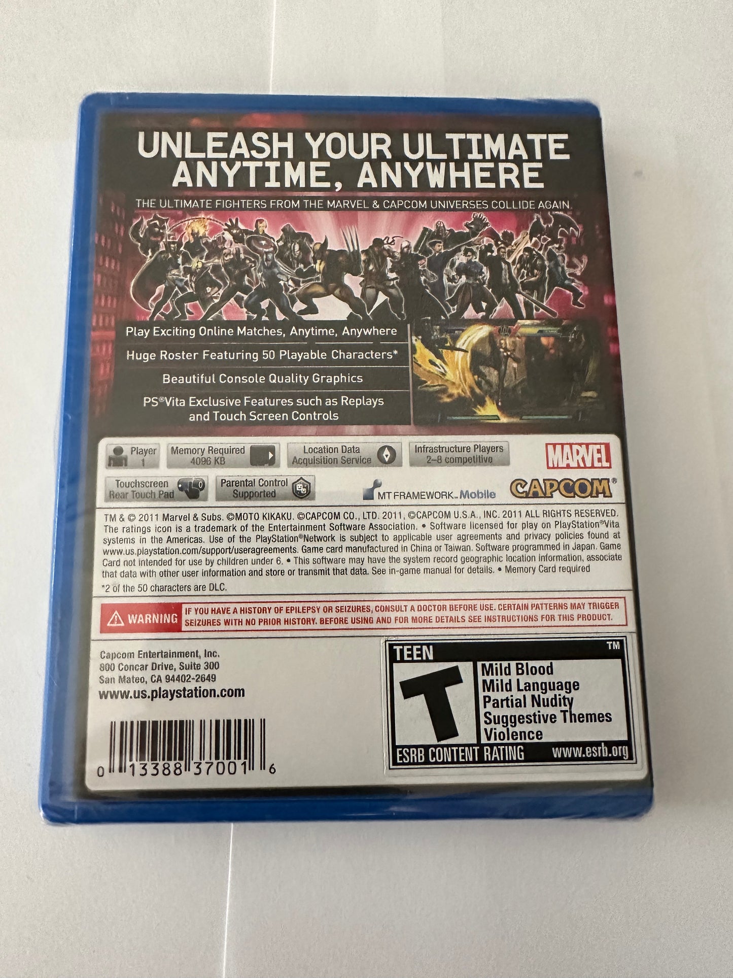 Ultimate Marvel vs Capcom 3 for the vita. Brand new. Sealed.