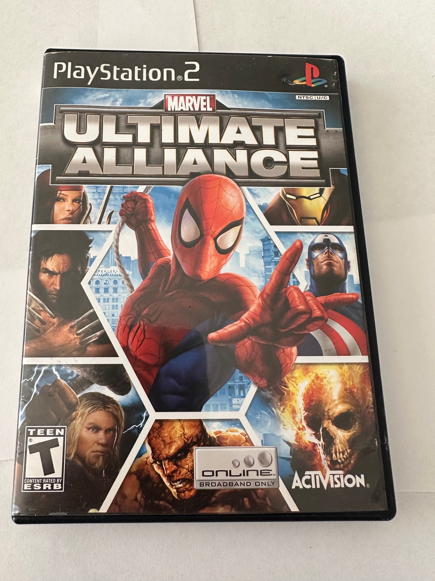 Marvel ultimate alliance for the PS2. Missing manual.