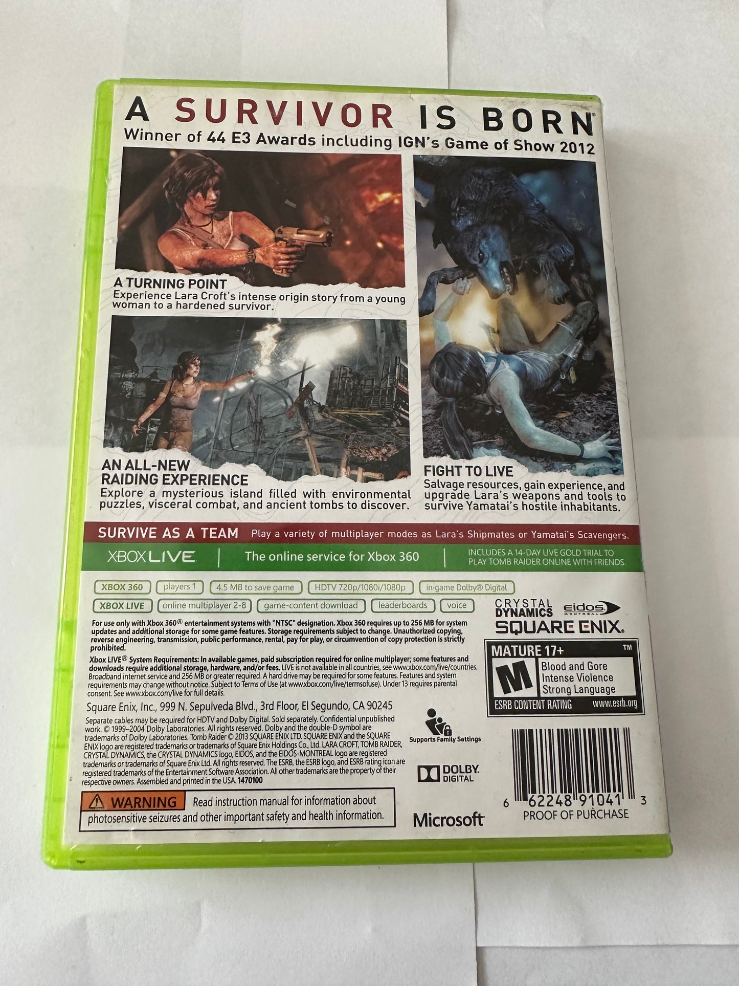 Tomb raider for the Xbox 360