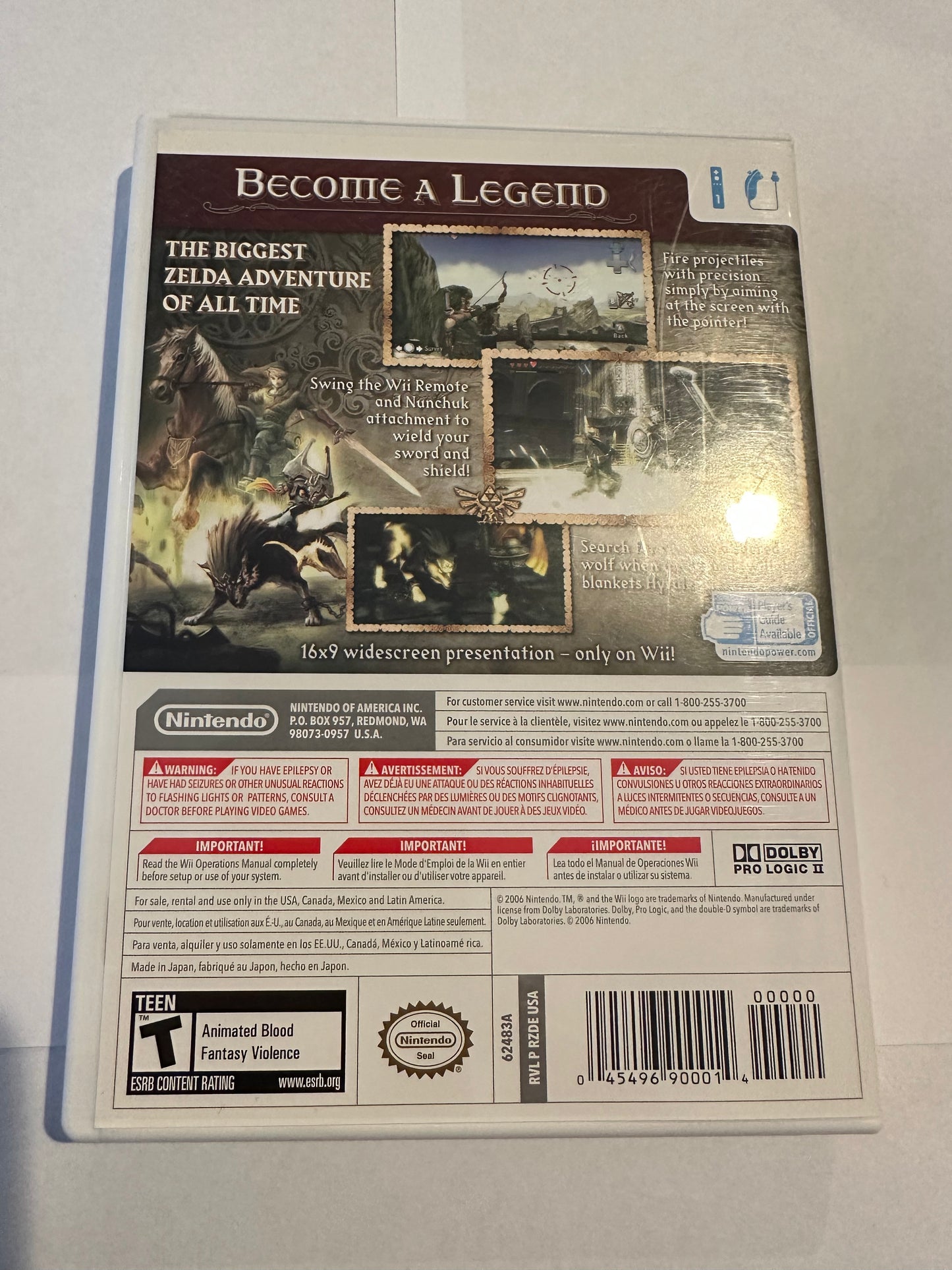 The legend of Zelda Twighlight Princess for the Nintendo Wii