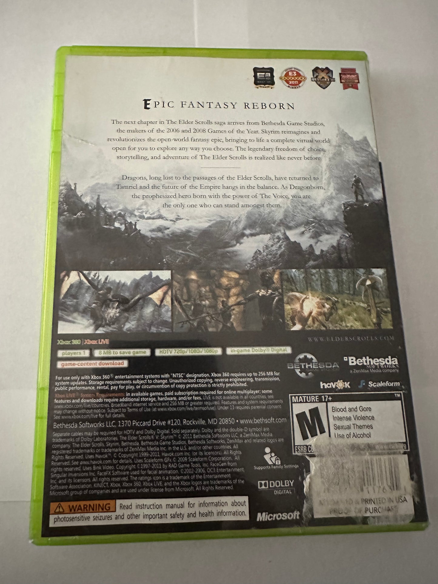 The Elder Scrolls V: Skyrim for the Xbox 360