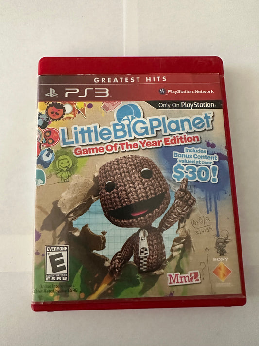 Little big planet game of the year edition for the PlayStation 3