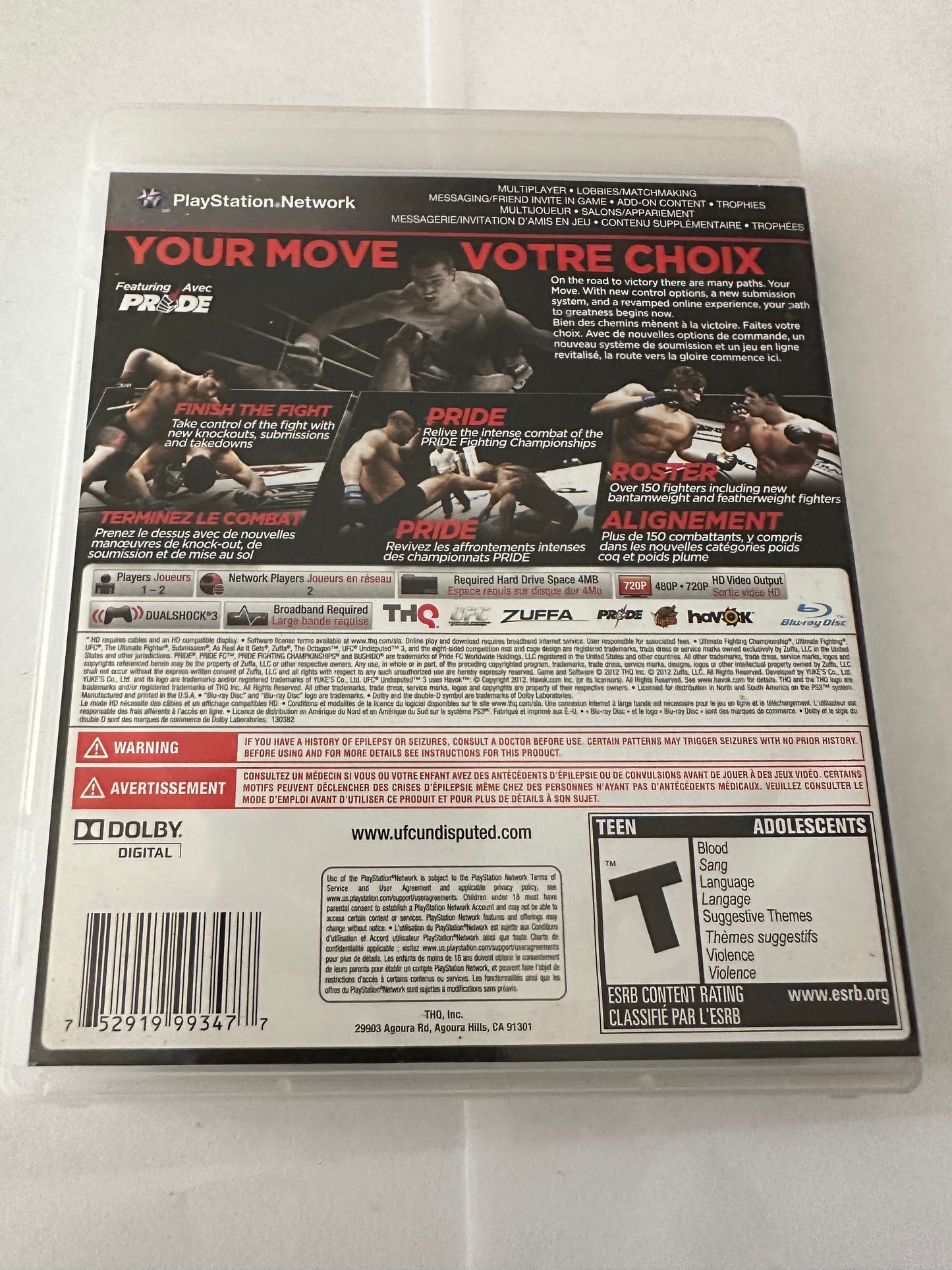 UFC undisputed 3 for the PS3
