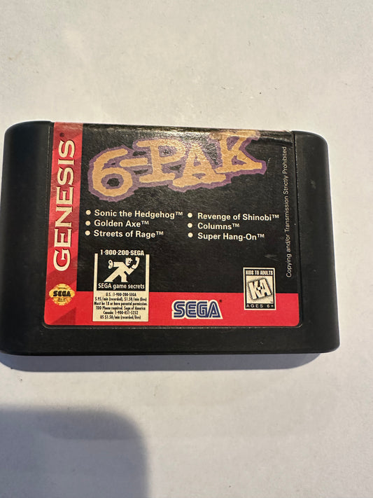 6-pak for the Sega genesis. Game only