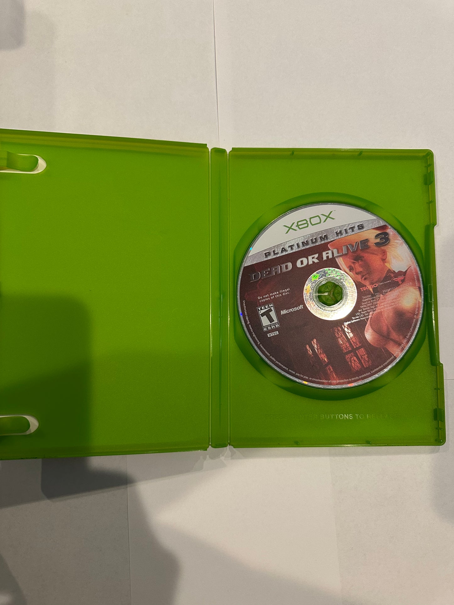Dead or alive 3. Missing manual