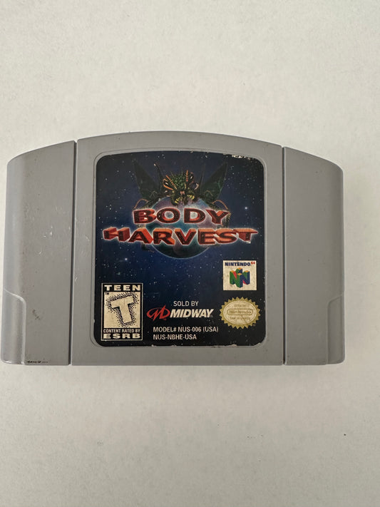 Body harvest for the Nintendo 64. Game only.