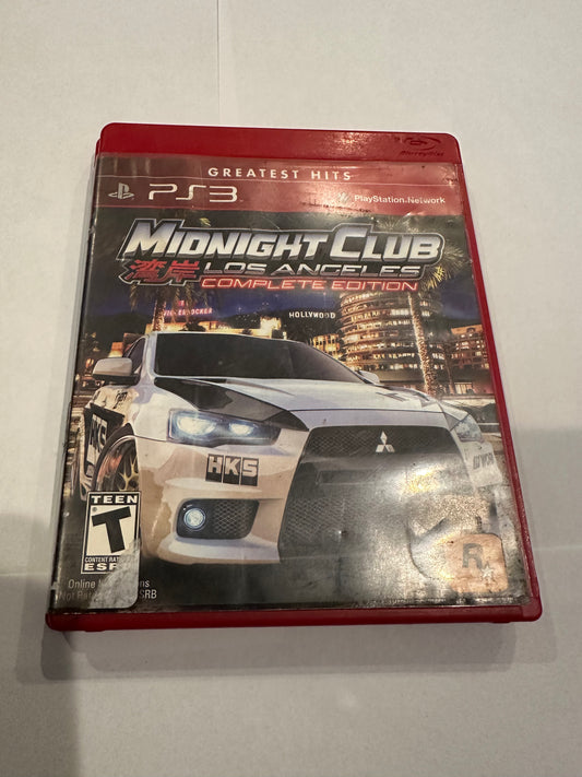 Midnight club Los Angeles complete edition. Missing manual
