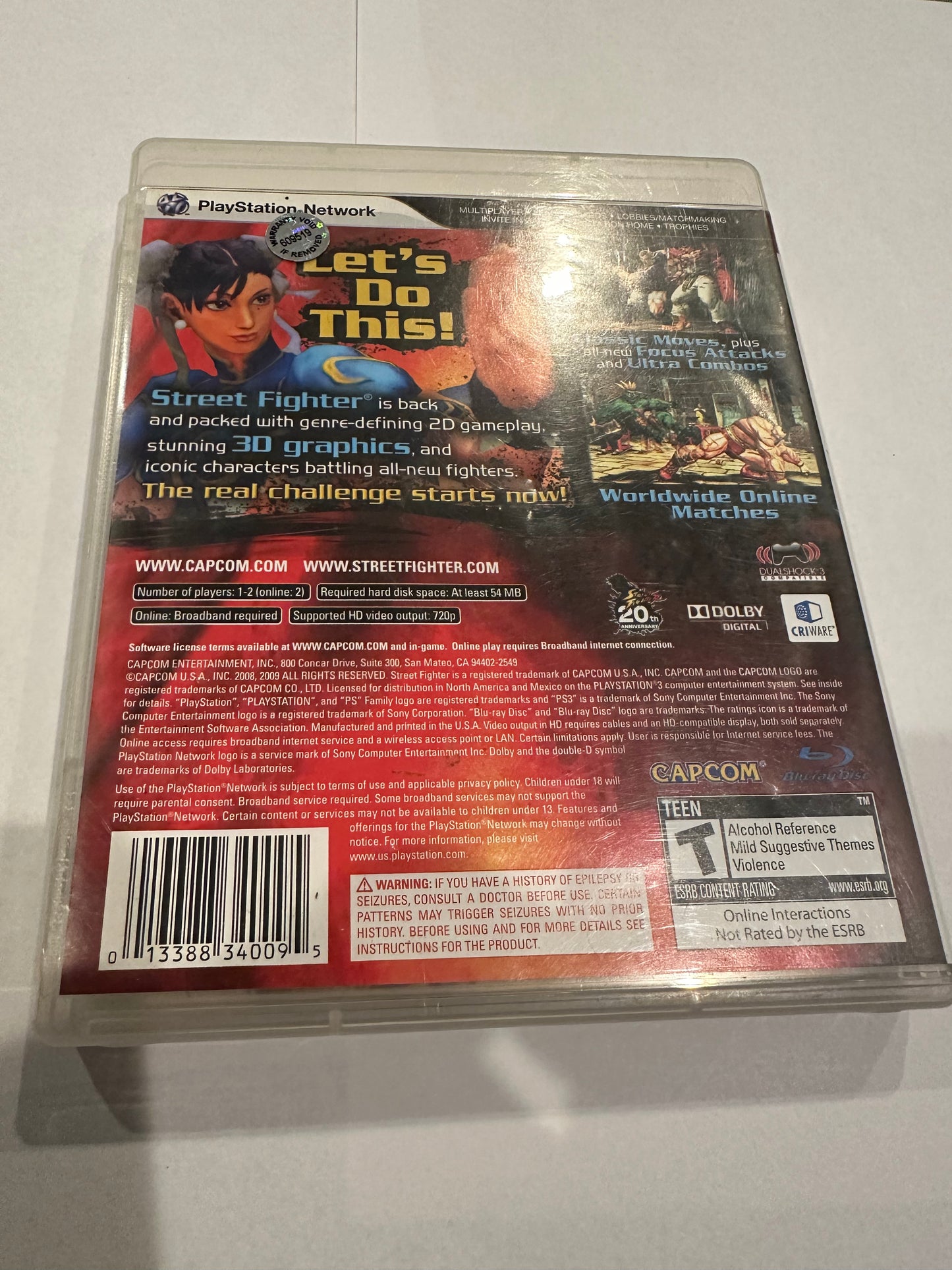 Street fighter iv. Missing manual