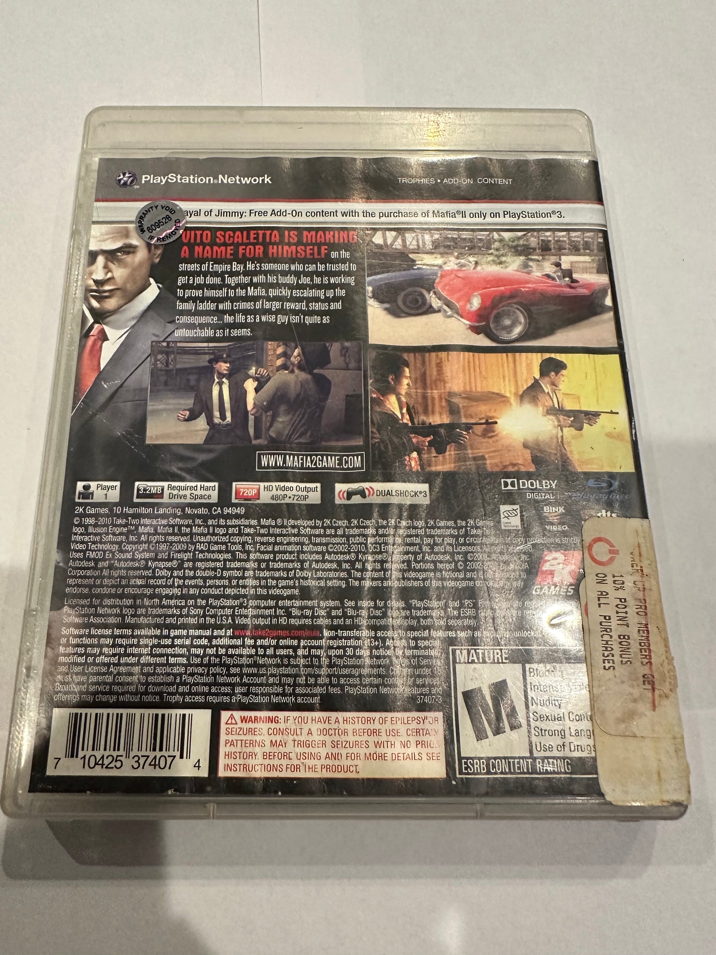 Mafia ii for PlayStation 3