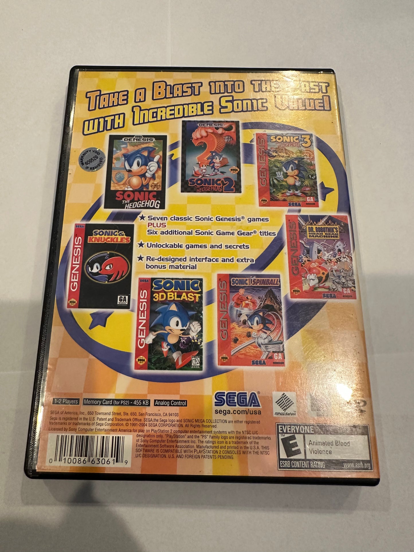 Sonic mega collection plus for PS2