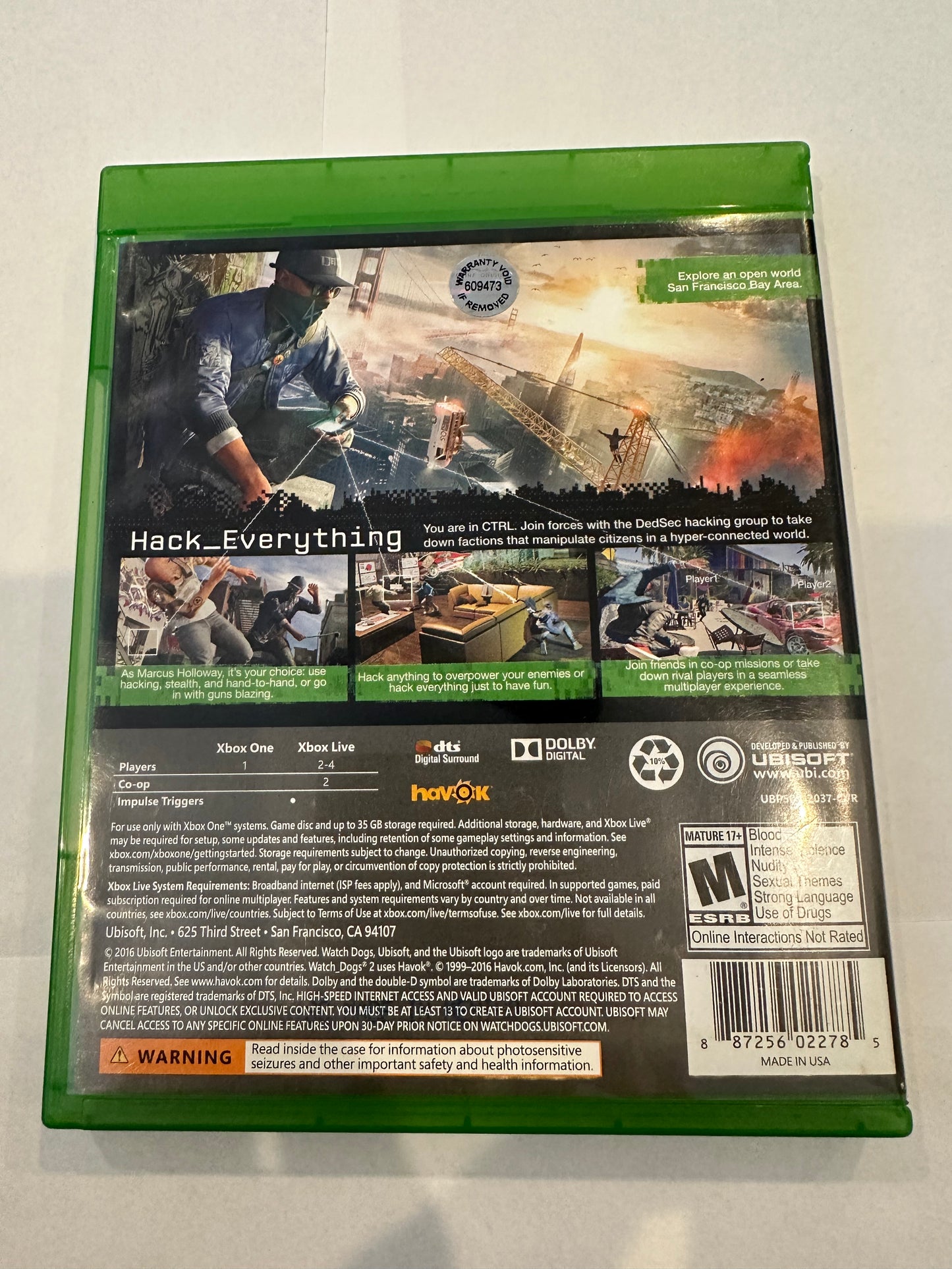 Watch dogs 2 Xbox one