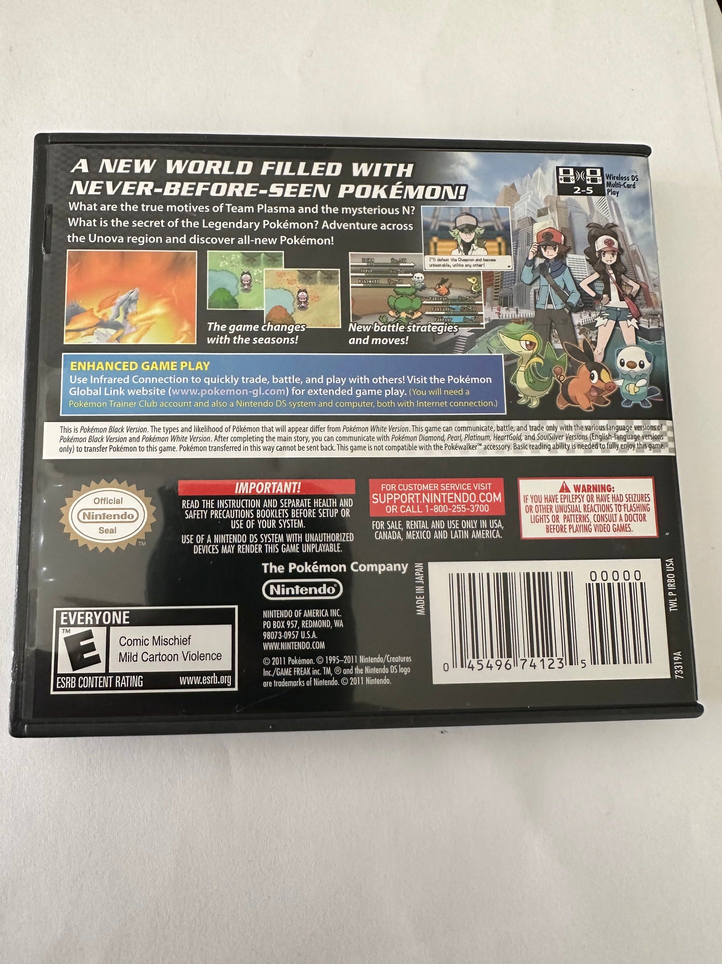 Pokémon black version for Nintendo DS